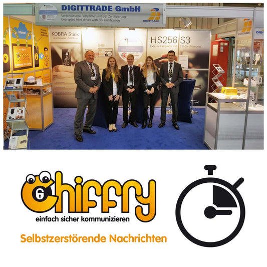 DIGITTRADE präsentiert auf der it-sa selbstzerstörende Nachrichten für Chiffry